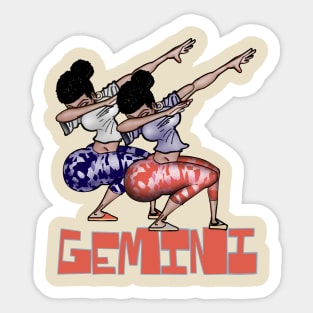 Front and Back Gemini GG Sticker